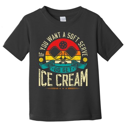 Pickleball Soft Serve Ice Cream Pickleball Player Toddler T-Shirt