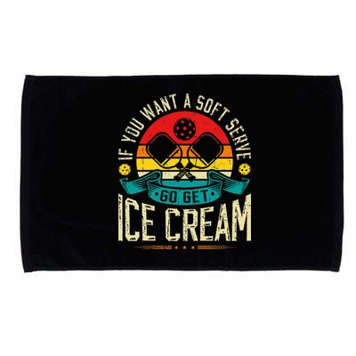 Pickleball Soft Serve Ice Cream Pickleball Player Microfiber Hand Towel