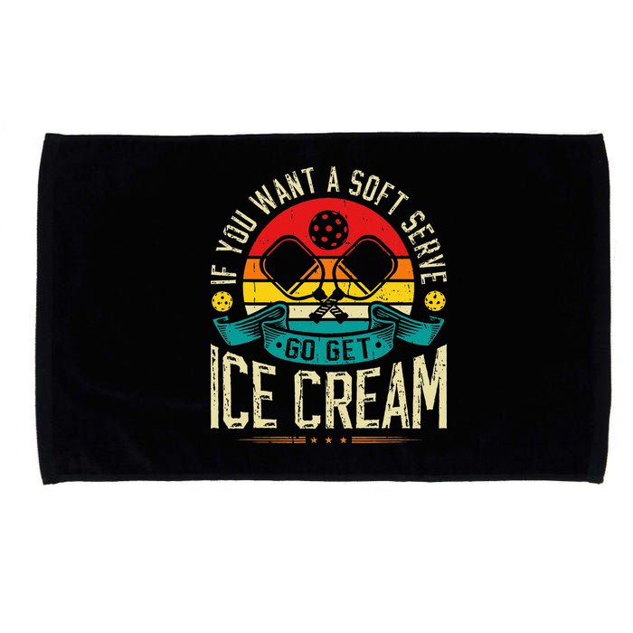 Pickleball Soft Serve Ice Cream Pickleball Player Microfiber Hand Towel