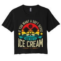 Pickleball Soft Serve Ice Cream Pickleball Player Crop Top