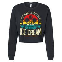 Pickleball Soft Serve Ice Cream Pickleball Player Cropped Pullover Crew