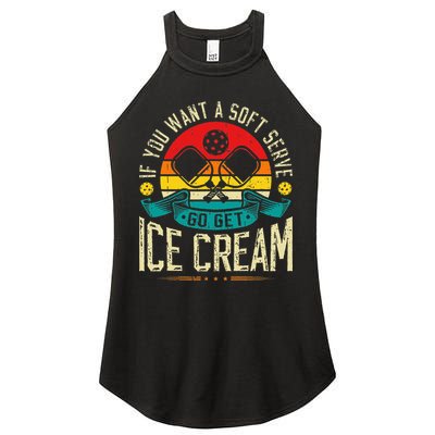 Pickleball Soft Serve Ice Cream Pickleball Player Women's Perfect Tri Rocker Tank