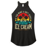 Pickleball Soft Serve Ice Cream Pickleball Player Women's Perfect Tri Rocker Tank