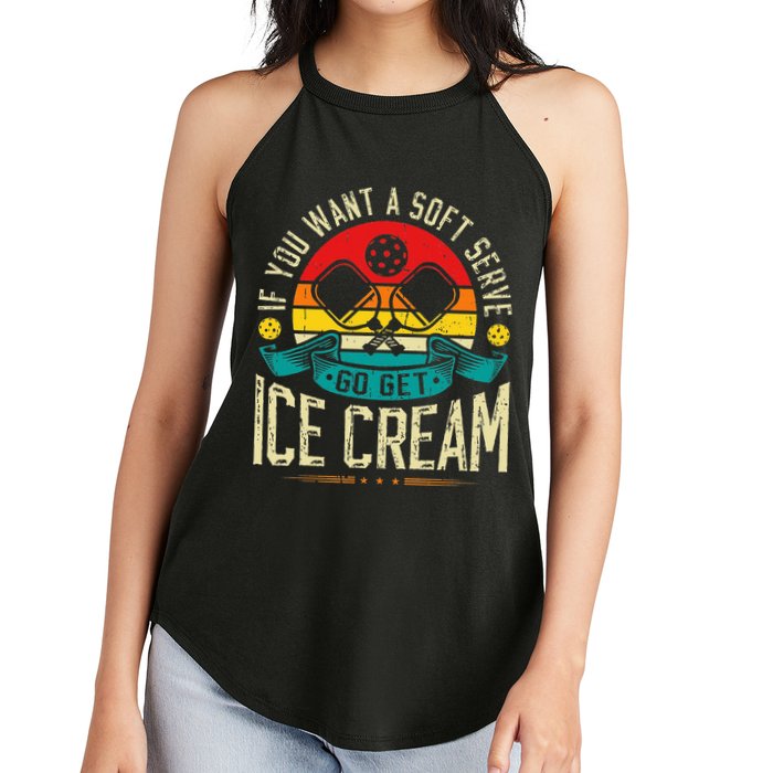 Pickleball Soft Serve Ice Cream Pickleball Player Women's Perfect Tri Rocker Tank