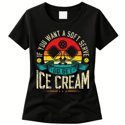 Pickleball Soft Serve Ice Cream Pickleball Player Womens T-Shirt