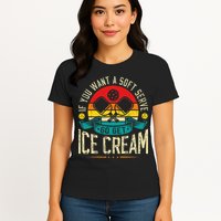 Pickleball Soft Serve Ice Cream Pickleball Player Womens T-Shirt