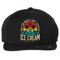 Pickleball Soft Serve Ice Cream Pickleball Player Wool Snapback Cap