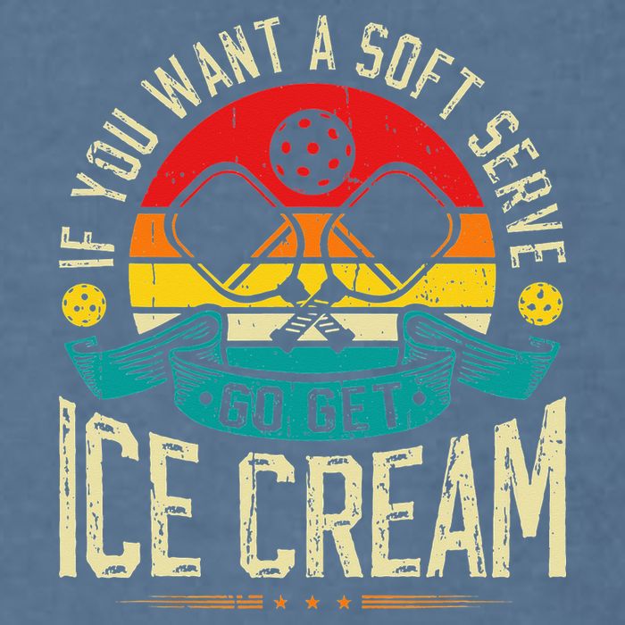 Pickleball Soft Serve Ice Cream Pickleball Player Garment-Dyed Sweatshirt