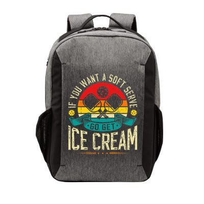 Pickleball Soft Serve Ice Cream Pickleball Player Vector Backpack