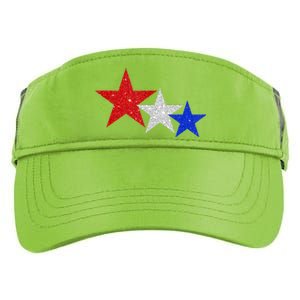 Patriotic Stars Sparkle Red White Blue American 4th Of July Adult Drive Performance Visor