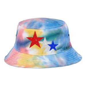 Patriotic Stars Sparkle Red White Blue American 4th Of July Tie Dye Newport Bucket Hat