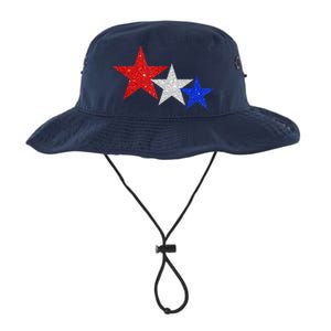 Patriotic Stars Sparkle Red White Blue American 4th Of July Legacy Cool Fit Booney Bucket Hat