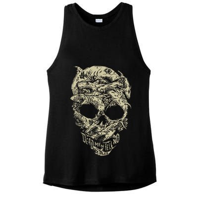 Pirates Shark Skull Ladies PosiCharge Tri-Blend Wicking Tank