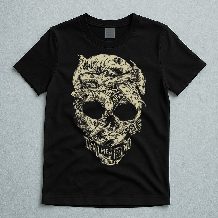 Pirates Shark Skull T-Shirt
