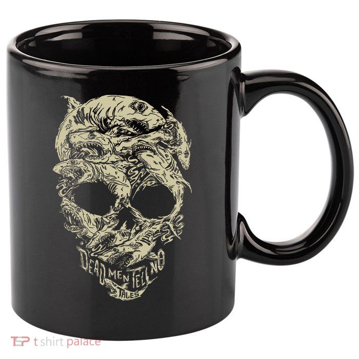 Pirates Shark Skull 11oz C Handle Ceramic Mug