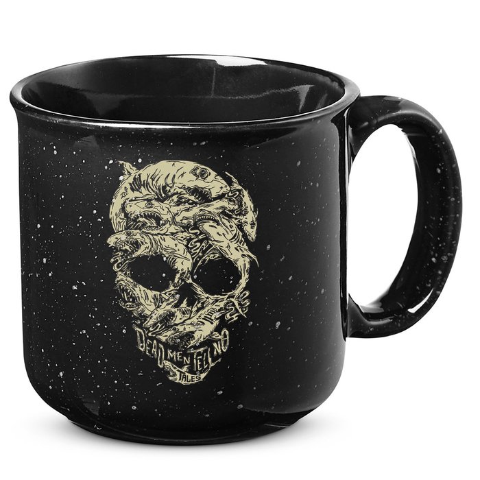 Pirates Shark Skull 15oz Campfire Ceramic Mug