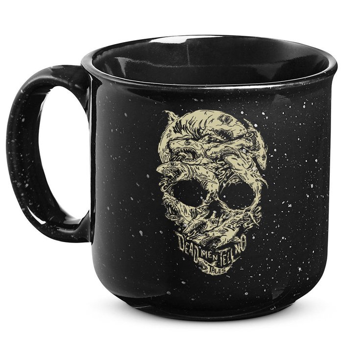 Pirates Shark Skull 15oz Campfire Ceramic Mug