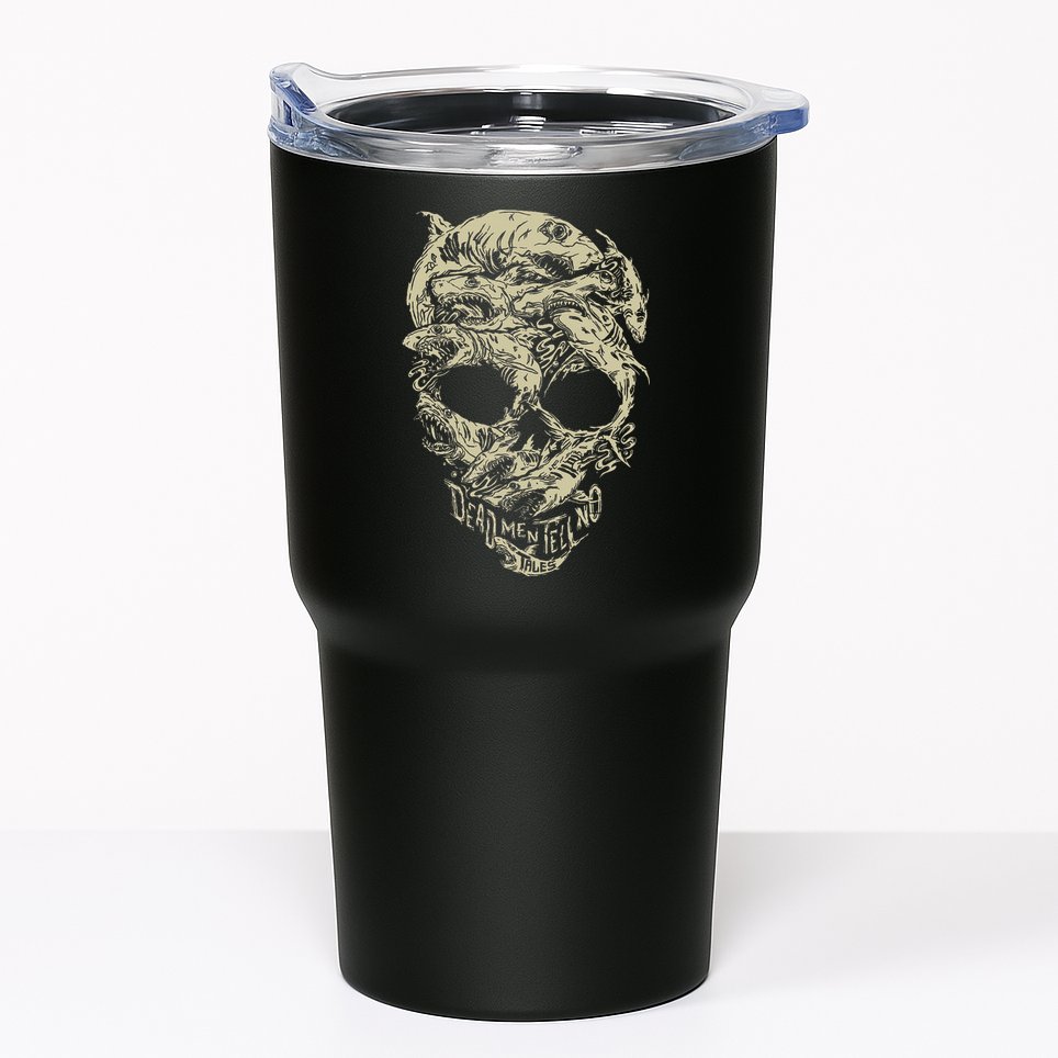 Pirates Shark Skull Tumbler