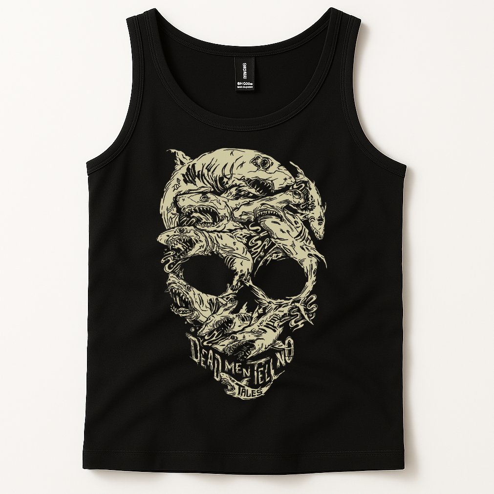 Pirates Shark Skull Tank Top