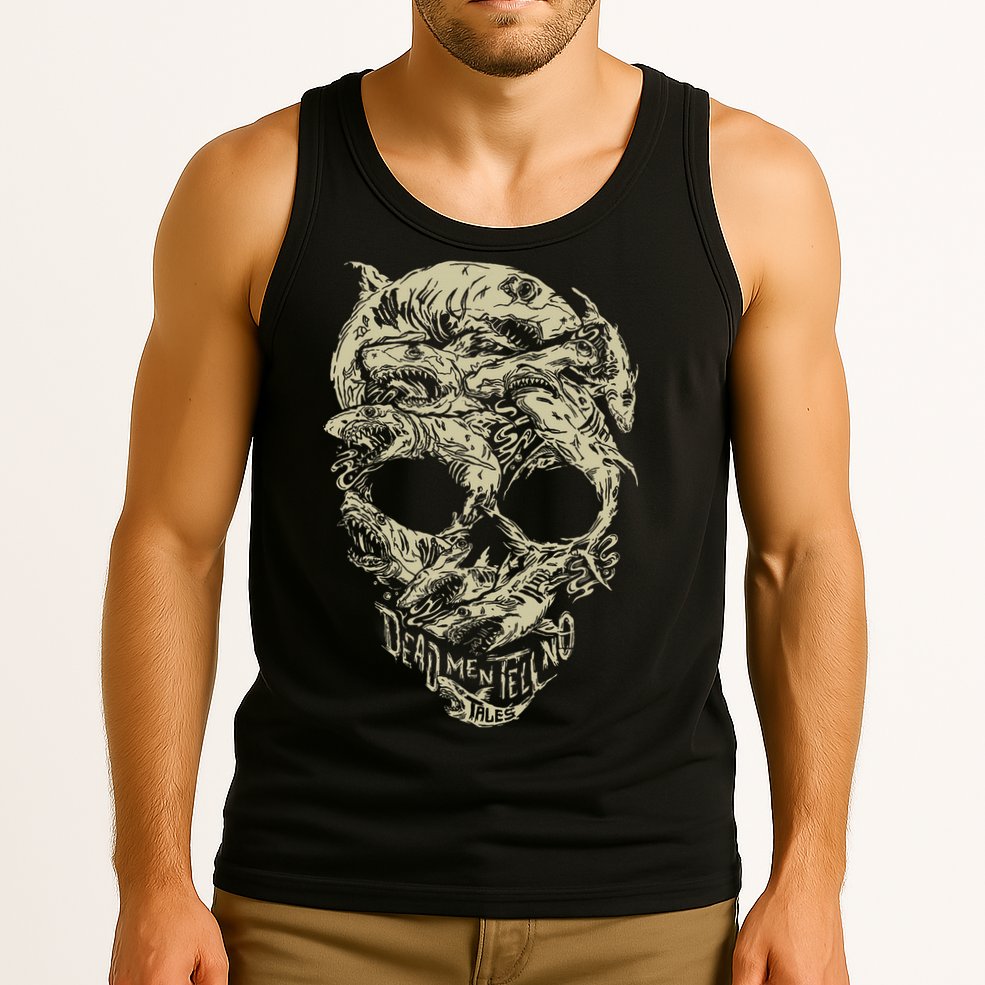Pirates Shark Skull Tank Top