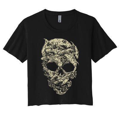 Pirates Shark Skull Crop Top