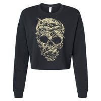 Pirates Shark Skull Cropped Pullover Crew