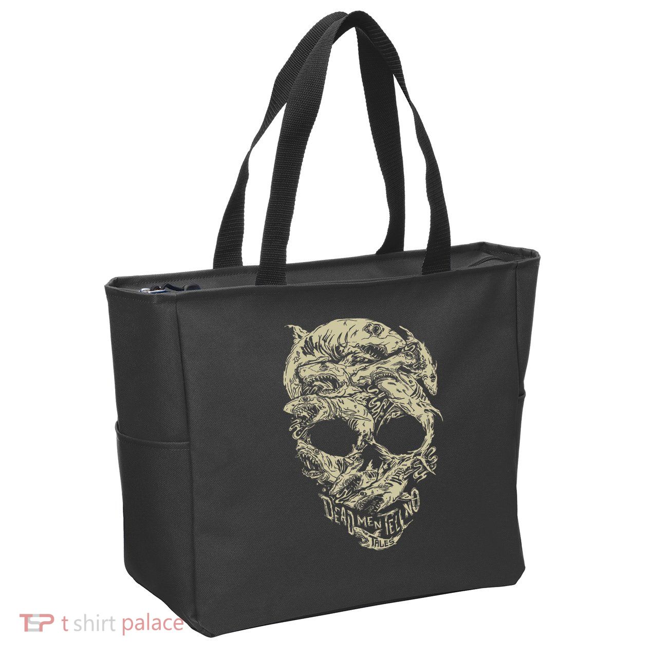 Pirates Shark Skull Zip Tote Bag