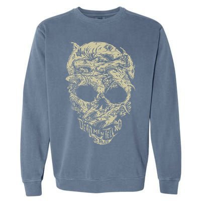 Pirates Shark Skull Garment-Dyed Sweatshirt