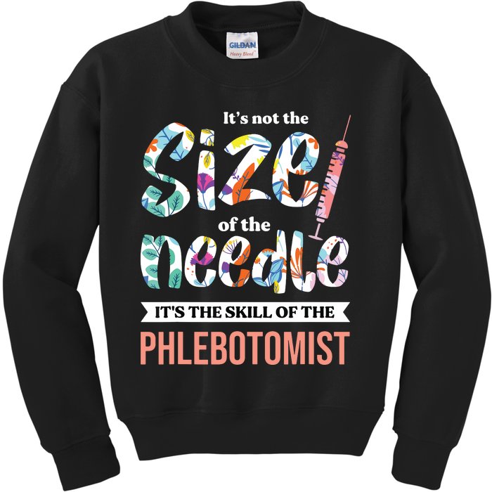 Phlebotomist Skill Syringe Phlebotomy Medical Nurse Blood Kids Sweatshirt