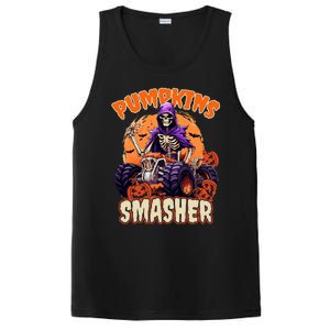 Pumpkins Smasher Skeleton Monster Truck Lover Gift PosiCharge Competitor Tank