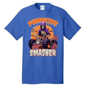 Pumpkins Smasher Skeleton Monster Truck Lover Gift Tall T-Shirt