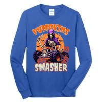 Pumpkins Smasher Skeleton Monster Truck Lover Gift Tall Long Sleeve T-Shirt