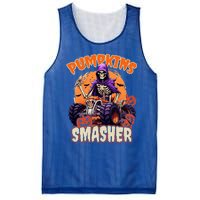 Pumpkins Smasher Skeleton Monster Truck Lover Gift Mesh Reversible Basketball Jersey Tank