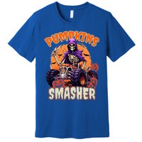 Pumpkins Smasher Skeleton Monster Truck Lover Gift Premium T-Shirt