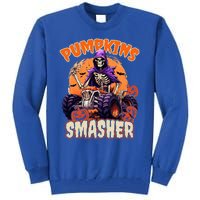 Pumpkins Smasher Skeleton Monster Truck Lover Gift Tall Sweatshirt