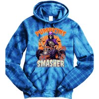 Pumpkins Smasher Skeleton Monster Truck Lover Gift Tie Dye Hoodie