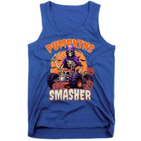 Pumpkins Smasher Skeleton Monster Truck Lover Gift Tank Top