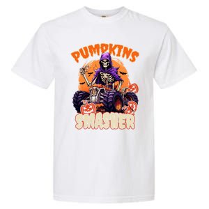 Pumpkins Smasher Skeleton Monster Truck Lover Gift Garment-Dyed Heavyweight T-Shirt