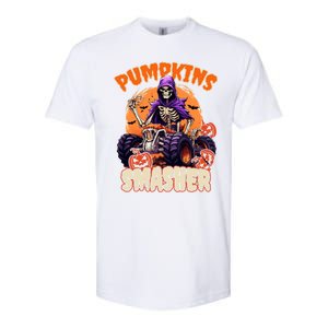 Pumpkins Smasher Skeleton Monster Truck Lover Gift Softstyle CVC T-Shirt