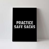 Practice Safe Sacks Lazy Halloween Football Canvas