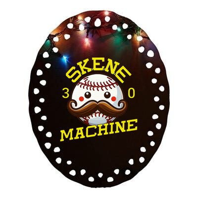 Paul Skenes Skene Machine Pittsburgh Baseball Ceramic Oval Ornament