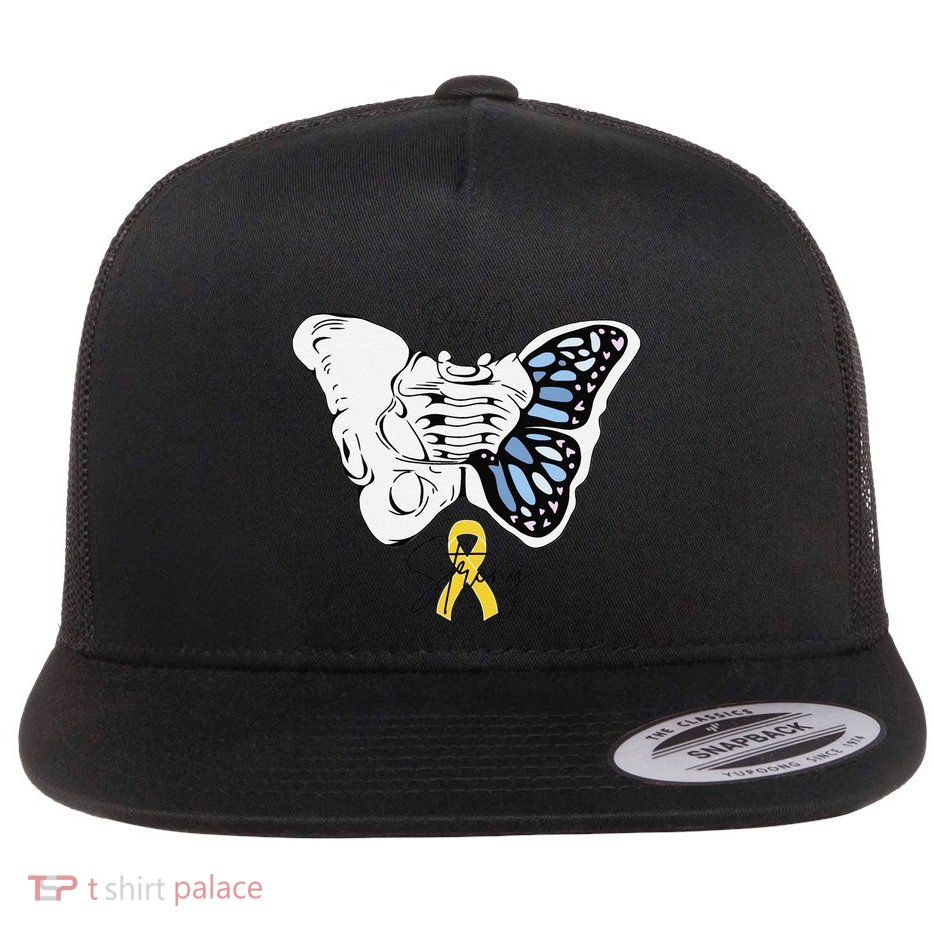 Pao Surgery Strong Hip Surgery Awareness Flat Bill Trucker Hat