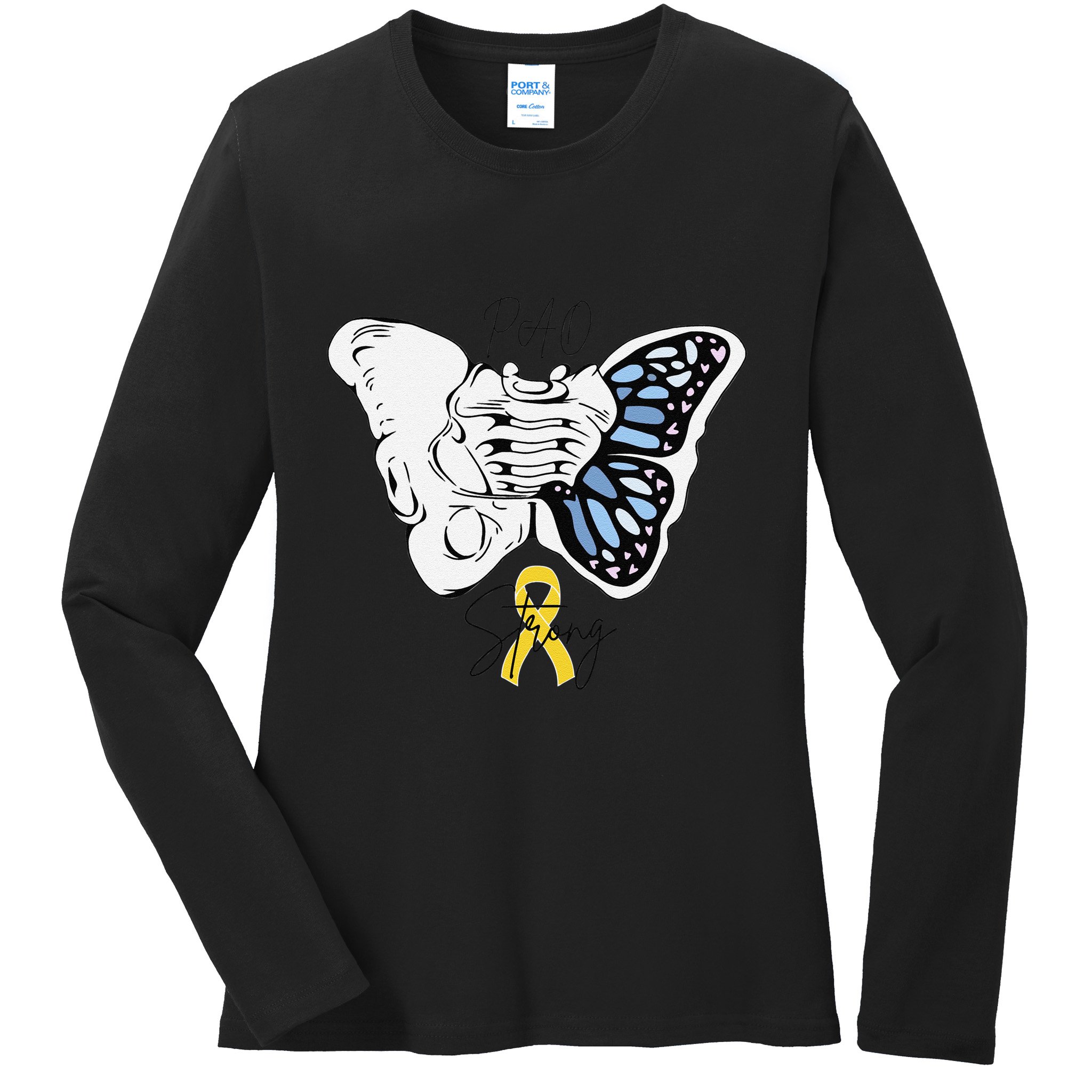 Pao Surgery Strong Hip Surgery Awareness Ladies Long Sleeve Shirt