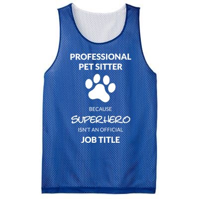 Pet Sitter Superhero Cool Gift Mesh Reversible Basketball Jersey Tank