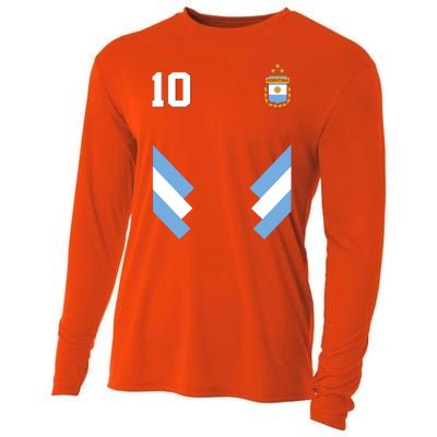 Pro Soccer Specialists Lionel #10 Argentina Jersey Soccer Cooling Performance Long Sleeve Crew