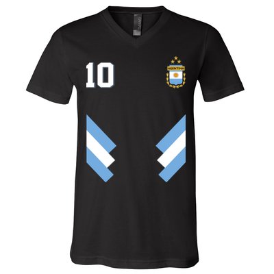 Pro Soccer Specialists Lionel #10 Argentina Jersey Soccer V-Neck T-Shirt