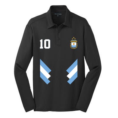 Pro Soccer Specialists Lionel #10 Argentina Jersey Soccer Silk Touch Performance Long Sleeve Polo