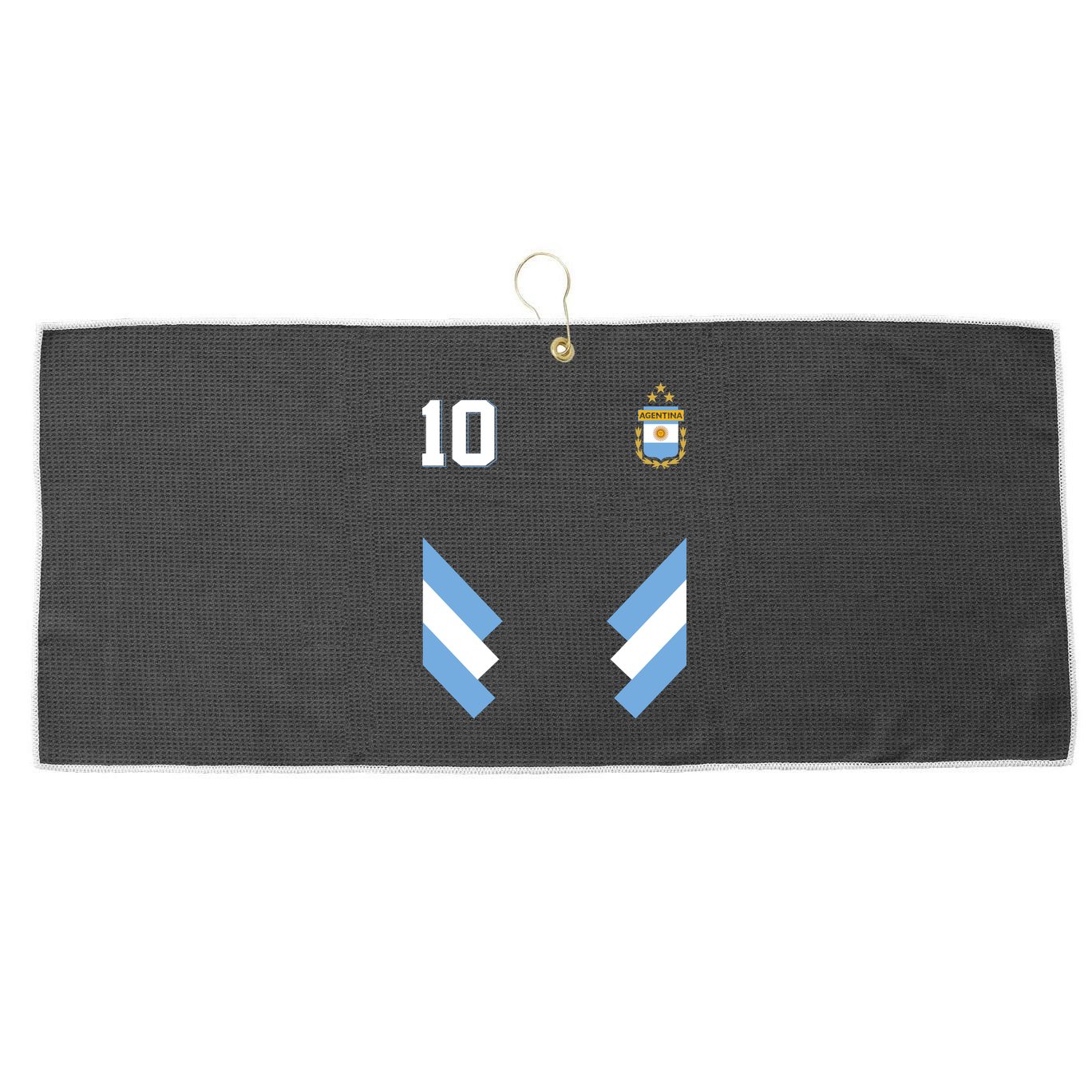 Pro Soccer Specialists Lionel #10 Argentina Jersey Soccer Large Microfiber Waffle Golf Towel