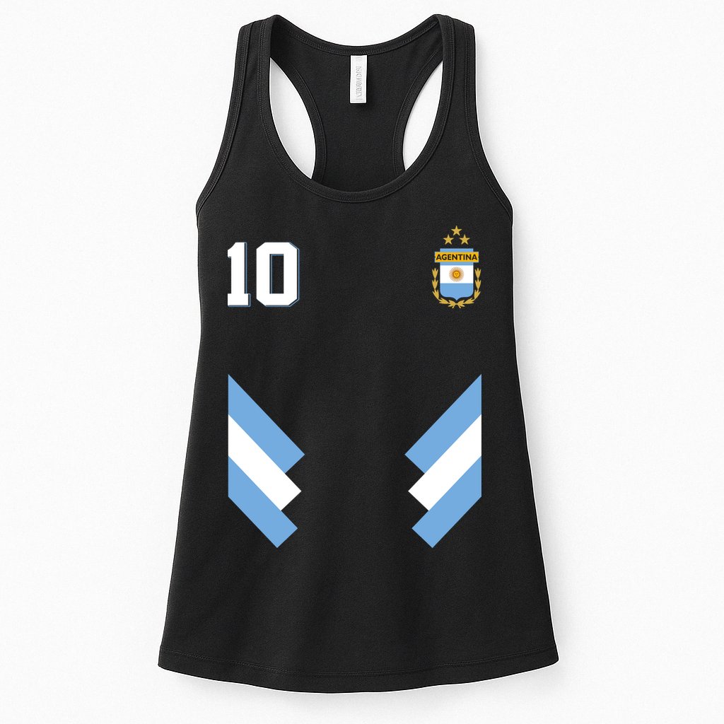 Pro Soccer Specialists Lionel #10 Argentina Jersey Soccer Womens Tank Top