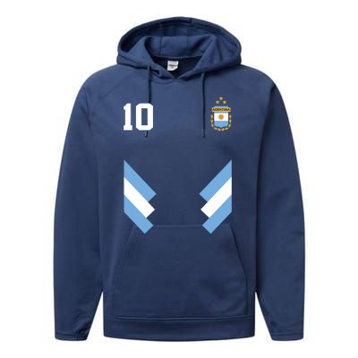 Pro Soccer Specialists Lionel #10 Argentina Jersey Soccer Performance Fleece Hoodie